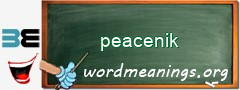 WordMeaning blackboard for peacenik